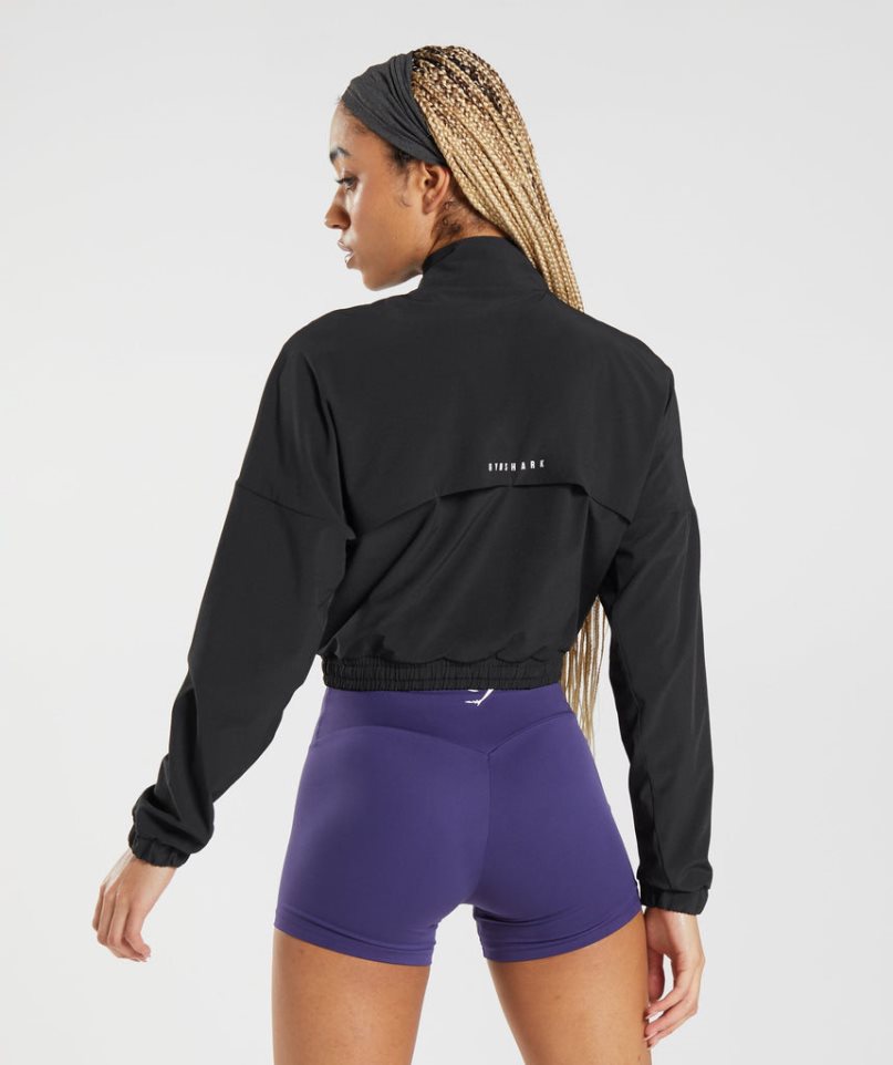 Women's Gymshark Sport Windbreaker Black | NZ 9BYFVE